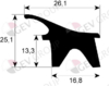 900464 - Deurrubber profiel 2400 B 420mm L 645mm buitenmaat VPE 1