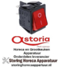 441301015 -Wipschakelaar inbouwmaat 30x22mm rood 2CO 250V 16A verlicht aansluiting vlaksteker 6,3mm ASTORIA CMA