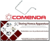 247510743 - Naspoelarm L 270mm inbouwpositie onder sproeiers 6 compleet met sproeier H 390mm COMENDA