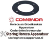 105510972 - Pakking met 4 schroefgaten D1 ø 58mm D2 ø 100mm materiaaldikte 2mm wasarmhouder COMENDA