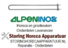 234415096 - Droog verwarmingselement 550W/230V L=438mm B=44mm flens 60x40mm ALPENINOX