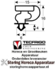 279901133 - Koeldeurrubber B 379mm L 586mm steekmaat voor TECFRICO