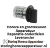 453348152 -Draaischakelaar 12A as ø 5x5mm as L 22mm 600V 1-0-2 drukknop standen 3 type TECNOMATIC