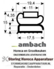809900538 - Koeldeurrubber B 210mm L 373mm buitenmaat AMBACH