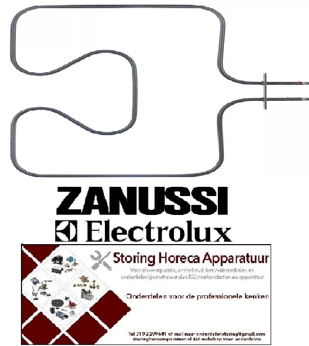 164418078 - Verwarmingselement 1000W 230V VC 1 L 335mm B 345mm L1 55mm L2 280mm B1 154mm B2 36mm flens L 80mm Electrolux, Zanussi