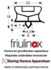 289901813 - Schokvriezer deurrubber B 580mm L 461mm voor snelvriezer passend voor Friulinox
