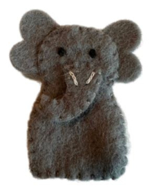 Boekje Niet dit huisdier met vingerpopje olifant