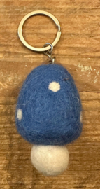 Sleutelhanger paddenstoel aubergine