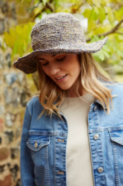 Zomerhoed Pachamama effen jeansblauw