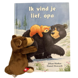 Boekje Ik vind je lief, opa met knuffeltje beer