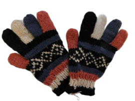 Handschoenen koraal-wit -zwart