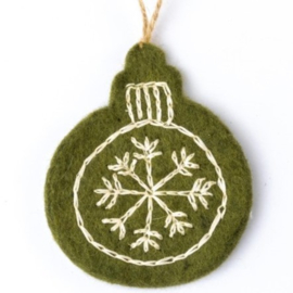 Kerstbal 2D Sjaal met Verhaal wit