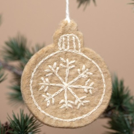 Kerstbal 2D Sjaal met Verhaal wit