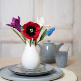 Bloem vilt klaproos rood