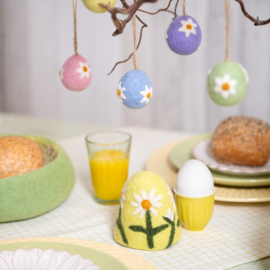 Eiwarmer/decoratie margriet geel