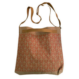 Tas jute met rode print