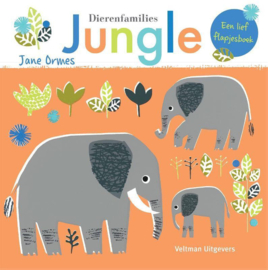 Boekje Dierenfamilies: jungle met vingerpopje olifant