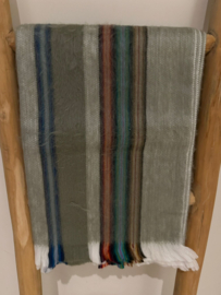 Sjaal L gestreept lichtgrijs-rood-blauw