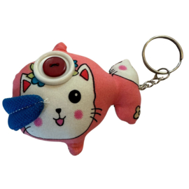 Sleutelhanger zoenvis Hello Kitty katoen