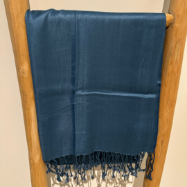 Voorjaarssjaal effen viscose wolwit