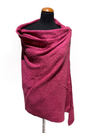 Omslagdoek viscose/wol fuchsia