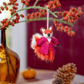 Hanger Sjaal met Verhaal vos burgundy