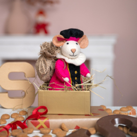 Eiwarmer/decoratie Sinterklaas Pietermuis fuchsia