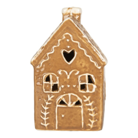 Huisje met LED Clayre & Eef peperkoek pannendak