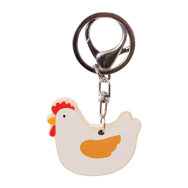 Houten sleutelhanger boerderijdieren - geit