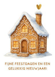 Kerstkaart KvdE Kerstauto met kerstboom op dak