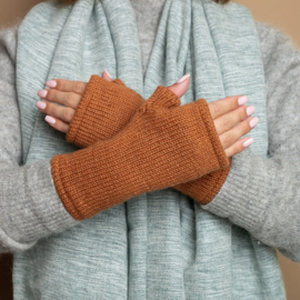 Handwarmers Sjaal met Verhaal Cosy cognac
