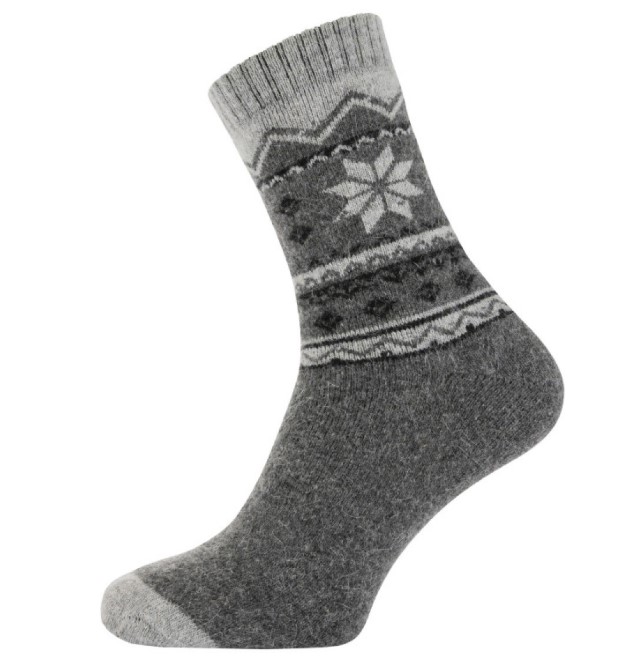 Sokken maat 40-45 Woolmix winter grijs