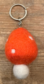 Sleutelhanger paddenstoel aubergine