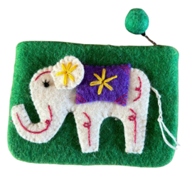 Portemonnee/etui olifant groen