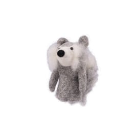 Vingerpopje vilt 3D wolf