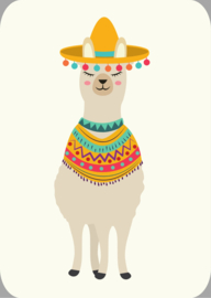 Kaart KvdE Alpaca in zomeroutfit