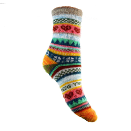 Sokken maat 36-40 Woolmix roestrood