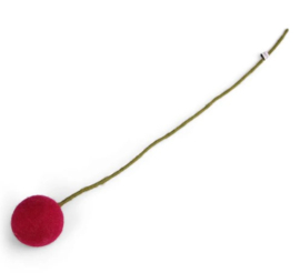 Bloem vilt craspedia M rood