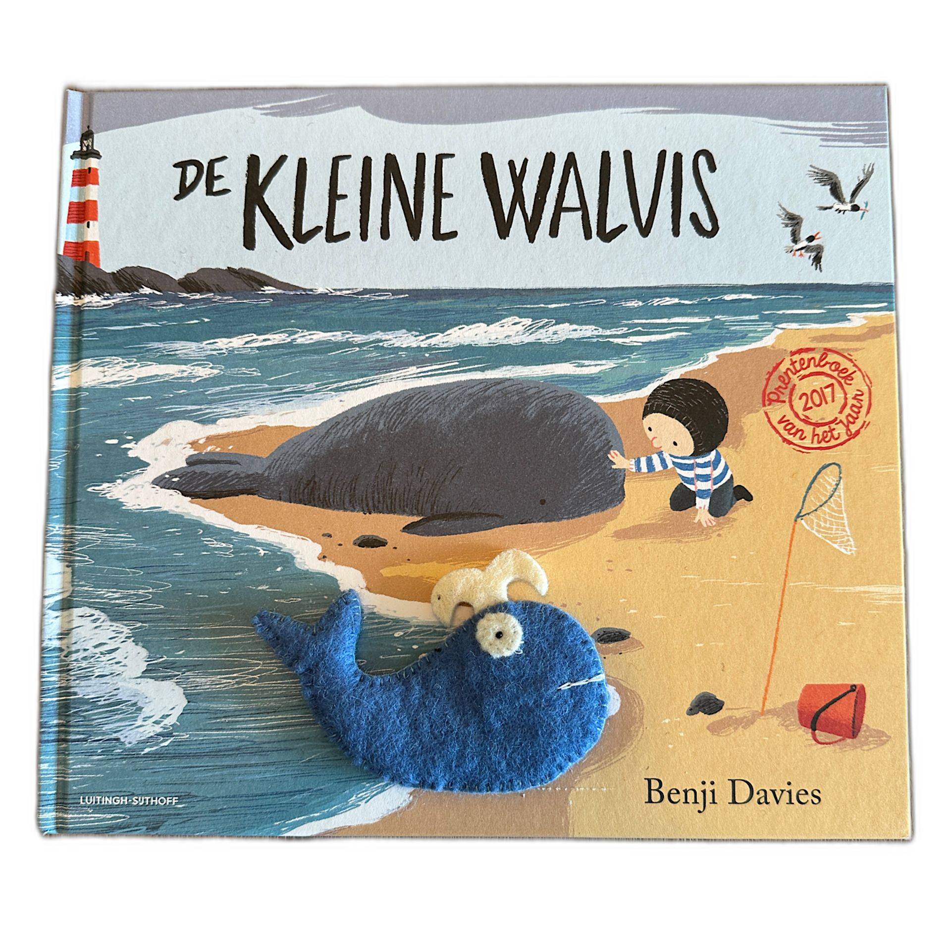 Boekje De kleine walvis met vingerpopje walvis