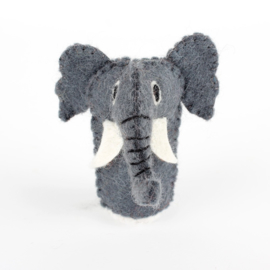 Vilten vingerpoppetje 3D olifant