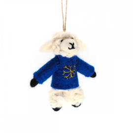 Schaap met trui blauw