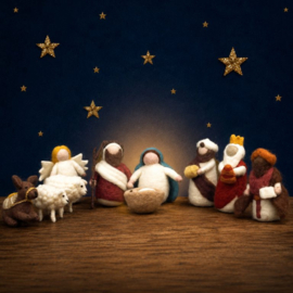 Kerststal BY 10-delig warme kleuren