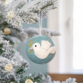 Kerstbal Sjaal met Verhaal vredesduif