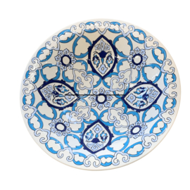 Schaal XL blauw-wit