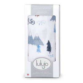 Inbakerdoek/swaddle van Lulujo bergen
