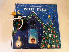 Boekje Dromen van een Witte Kerst met vingerpopje kerstboom