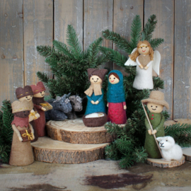 Kerststal Sjaal met Verhaal 11-delig gekleurd groot