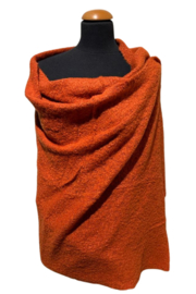 Omslagdoek viscose/wol warm oranje
