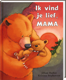 Boekje Ik vind je lief, mama met knuffelrammelaar beer