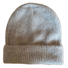Beanie effen lichtgrijs